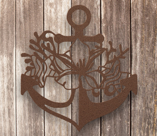 Seaside Anchor Metal Wall Art