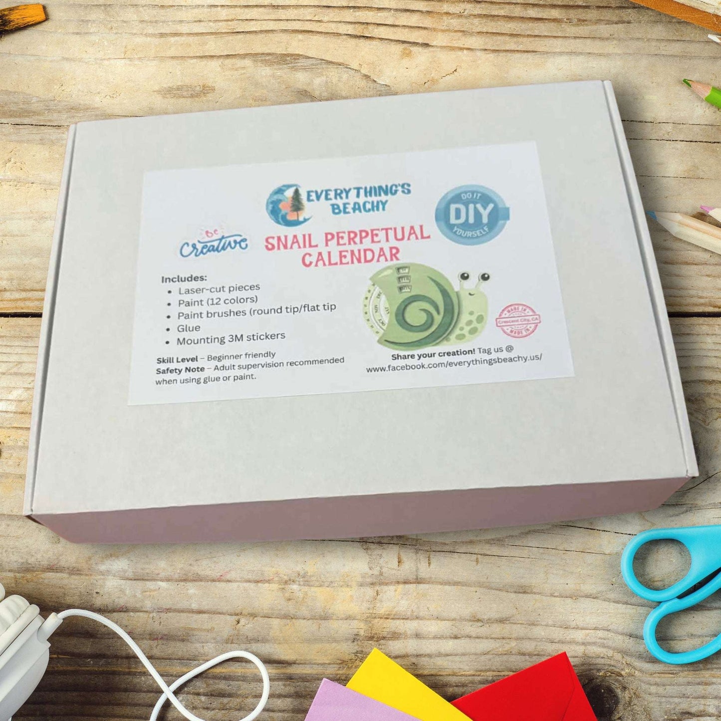Snail Perpetual Calendar DIY assemble and paint kits.