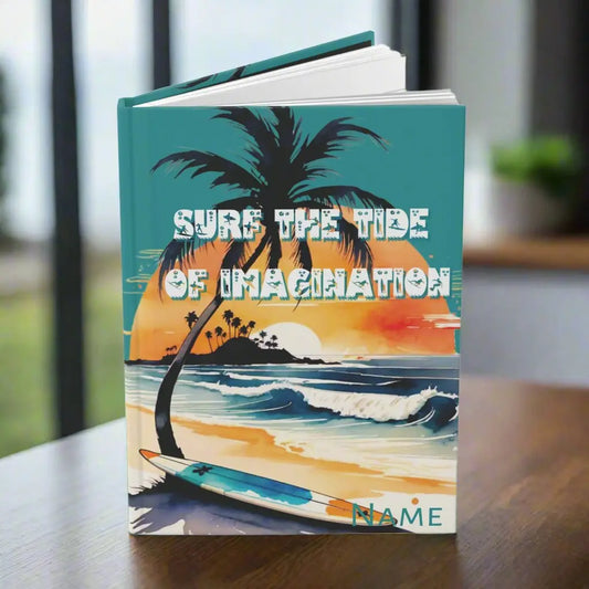 Surf the Tide Hardcover Journal | Personalized  Journals & Notebooks Personalized  Everythings Beachy