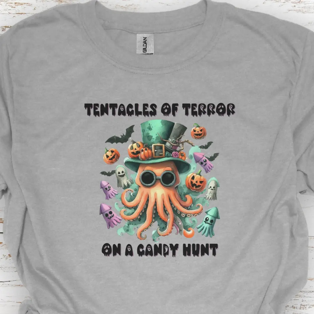 Tentacles of Terror T-Shirt  T-Shirt 5XL-Sport-Grey Everythings Beachy