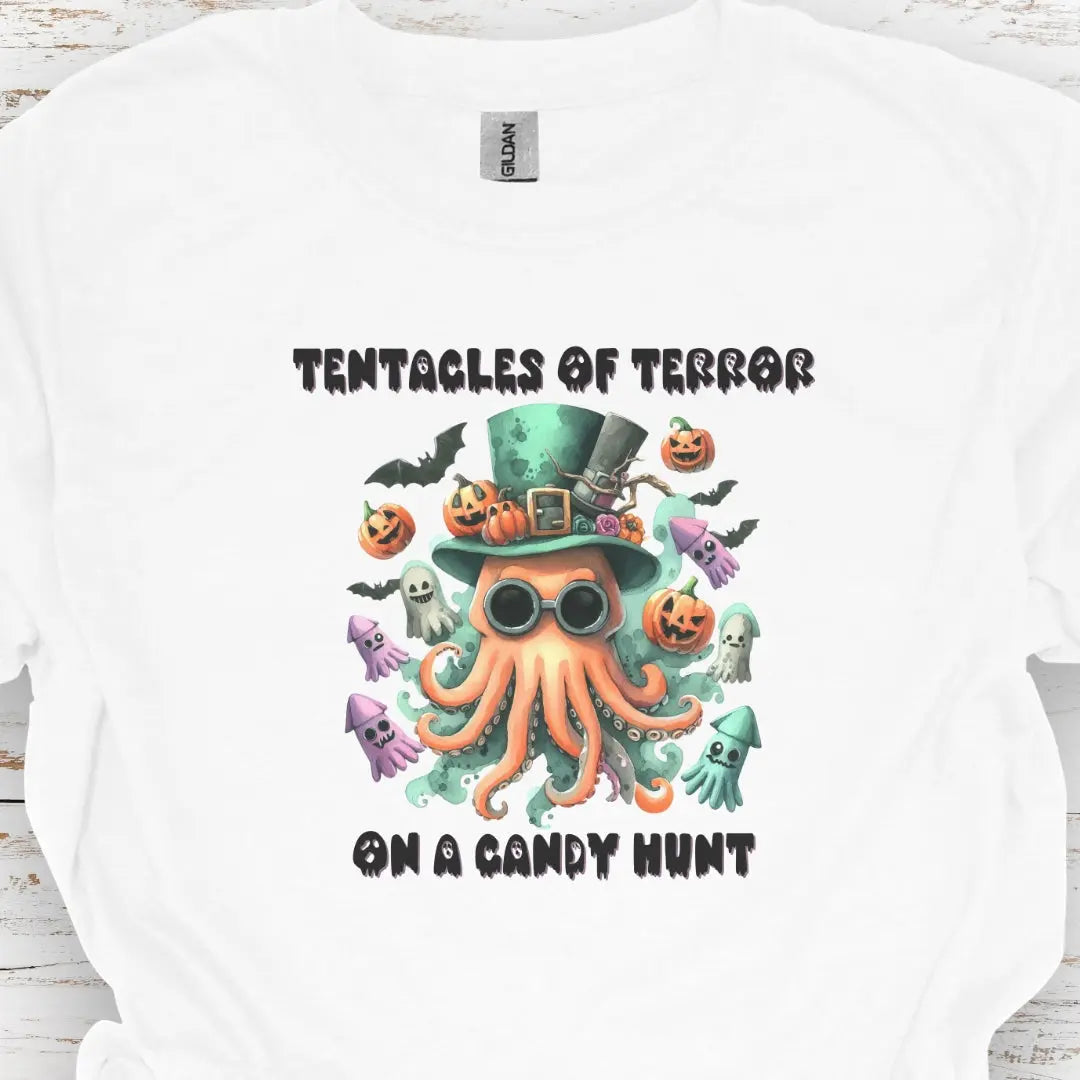Tentacles of Terror T-Shirt  T-Shirt 5XL-White Everythings Beachy