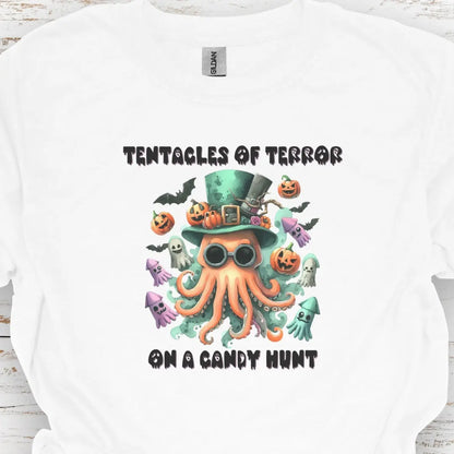 Tentacles of Terror T-Shirt  T-Shirt 5XL-White Everythings Beachy