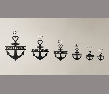 Welcome Anchor Metal Wall Art