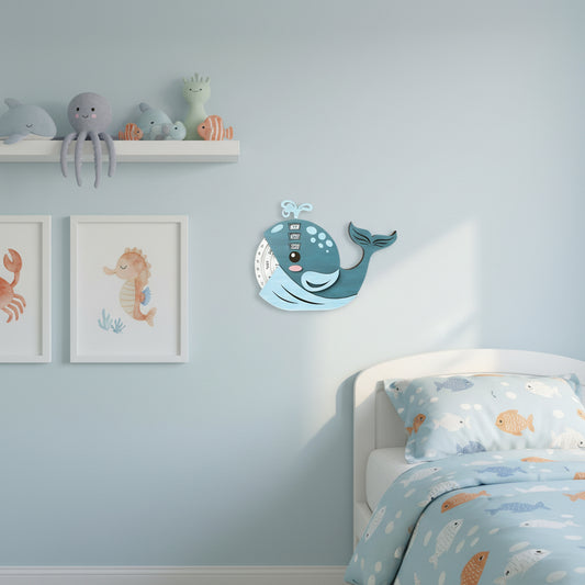 Whale Perpetual Calendar DIY Wood Painting Kit