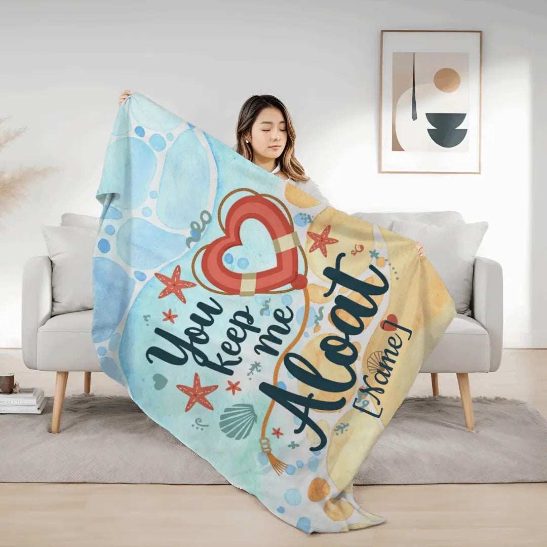 Keep Me Afloat Blanket ~ Personalized