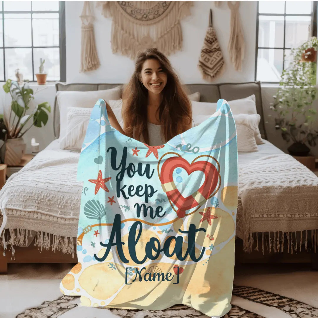 Keep Me Afloat Blanket ~ Personalized