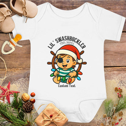 Swashbuckler Baby Boy Pirate Christmas Bodysuit | Personalized