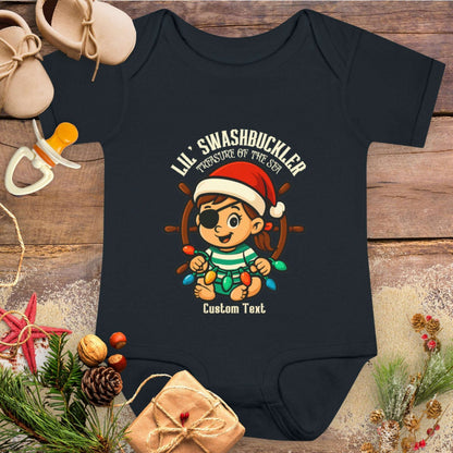 Swashbuckler Baby Girl Pirate Christmas Bodysuit | Personalized