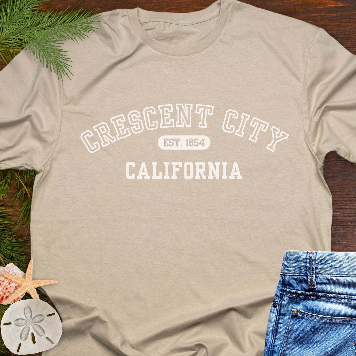 Crescent City California Varsity T-Shirt
