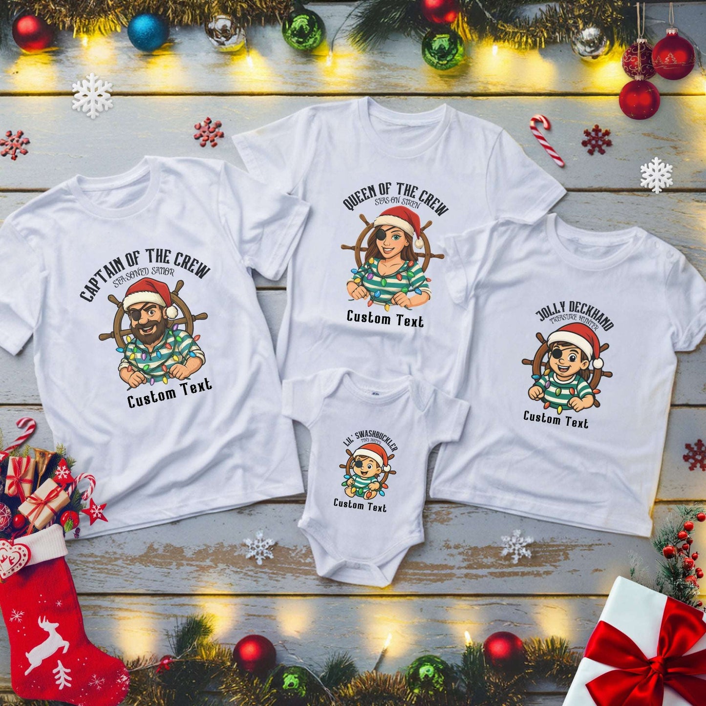 Family Pirate Christmas Shirts  | Personalized