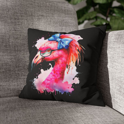 Glam Flamingo Pillow Cover