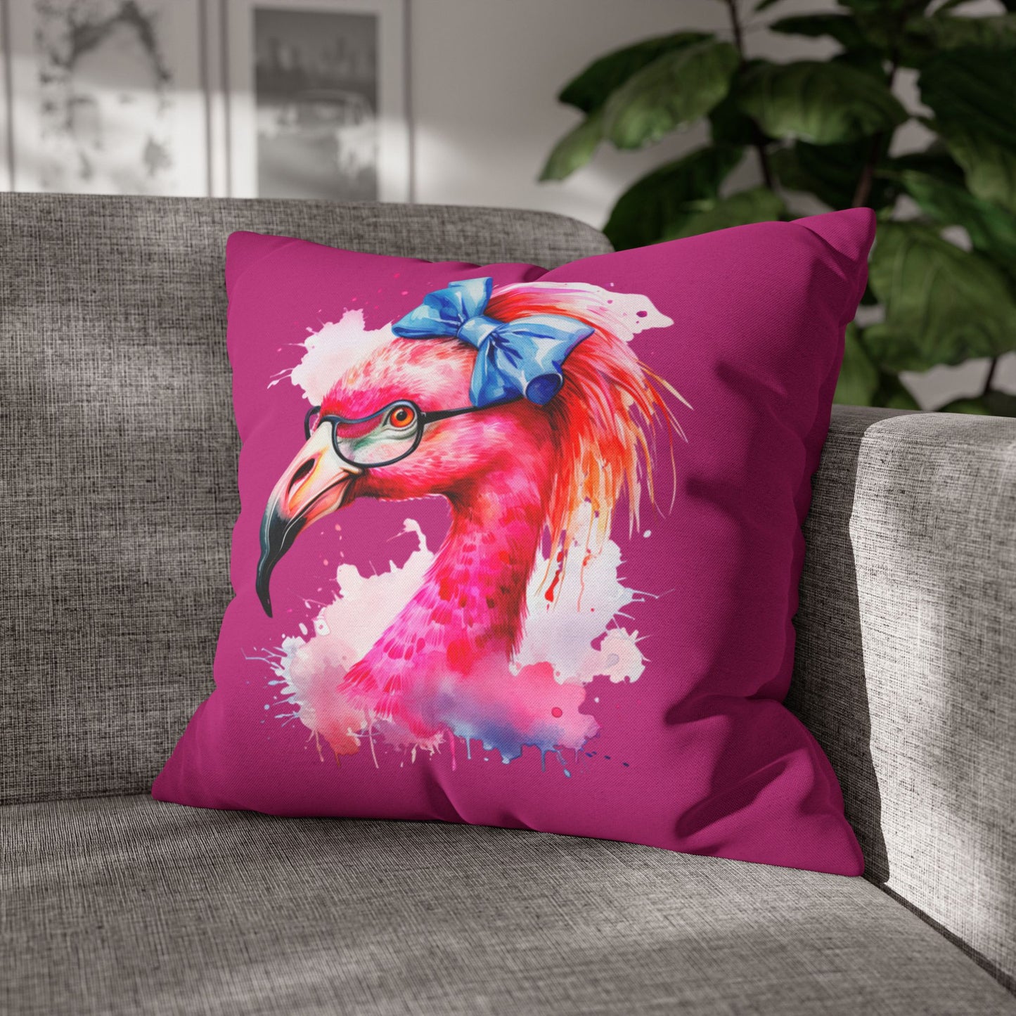Glam Flamingo Pillow Cover