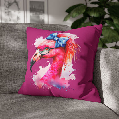 Glam Flamingo Pillow Cover