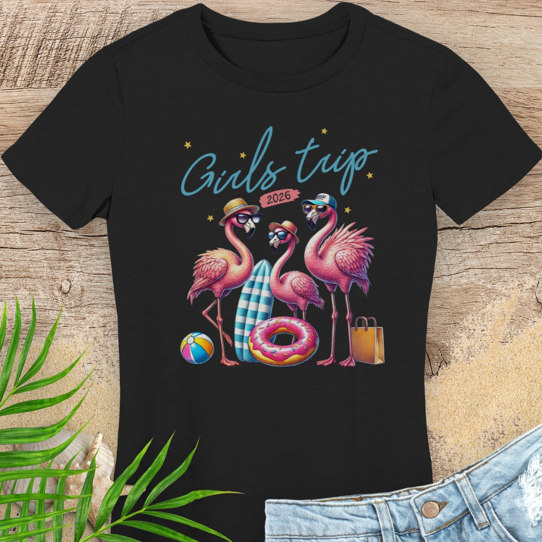 Flamingos Girl's Trip Women's Tee | Personalized