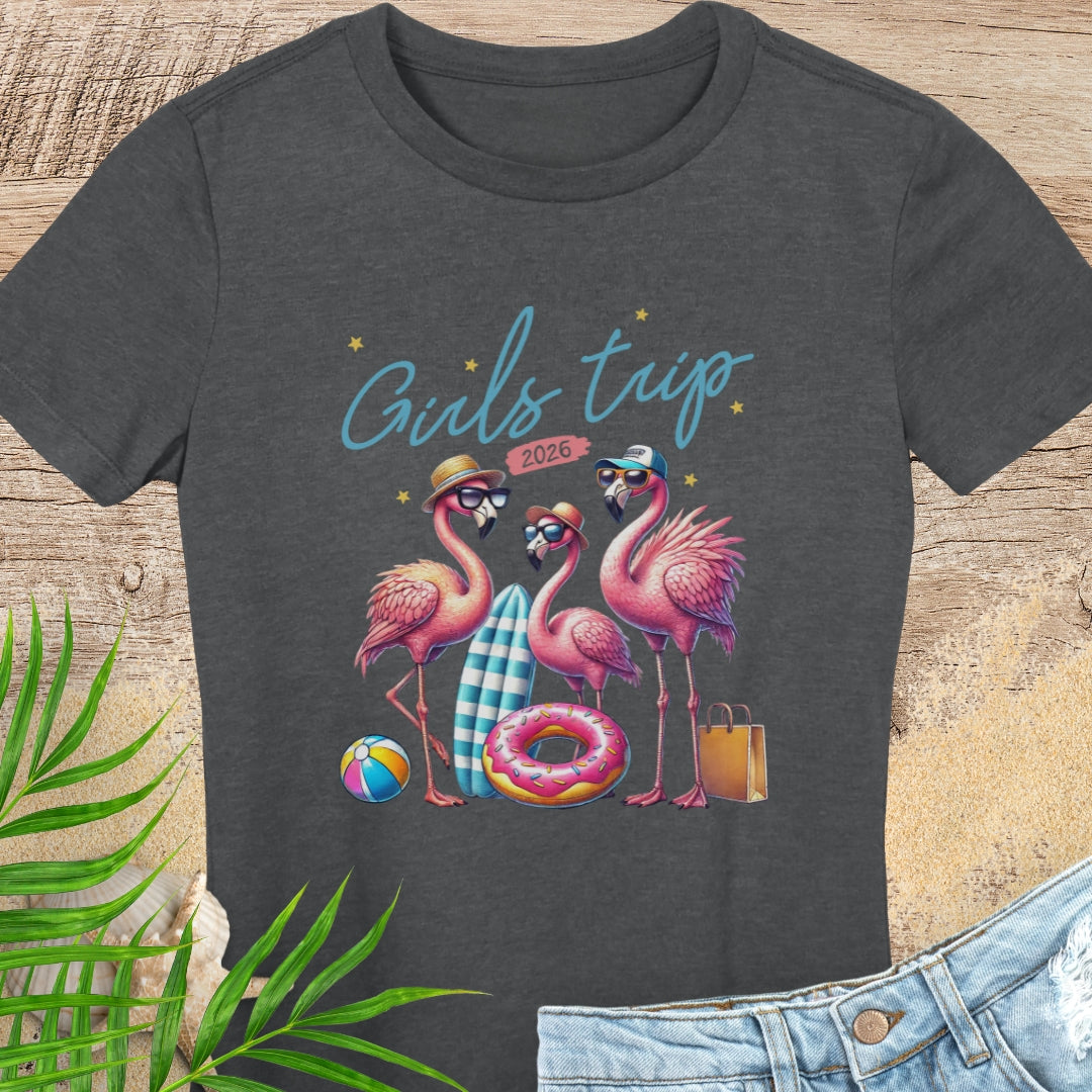 Flamingos Girl's Trip Women's Tee | Personalized