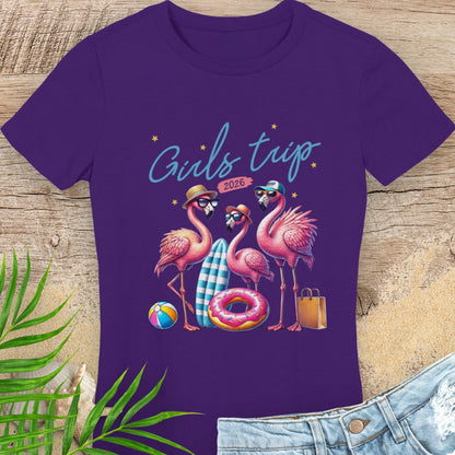 Flamingos Girl's Trip Women's Tee | Personalized