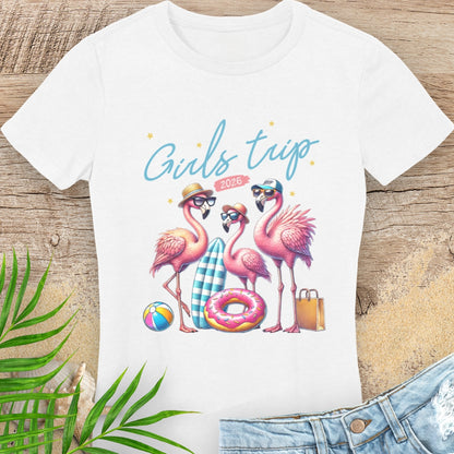 Flamingos Girl's Trip Women's Tee | Personalized