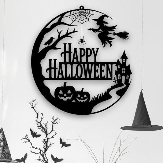 Happy Halloween Metal Wall Art