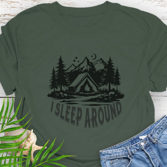 I Sleep Around T-Shirt  T-Shirt  Everythings Beachy
