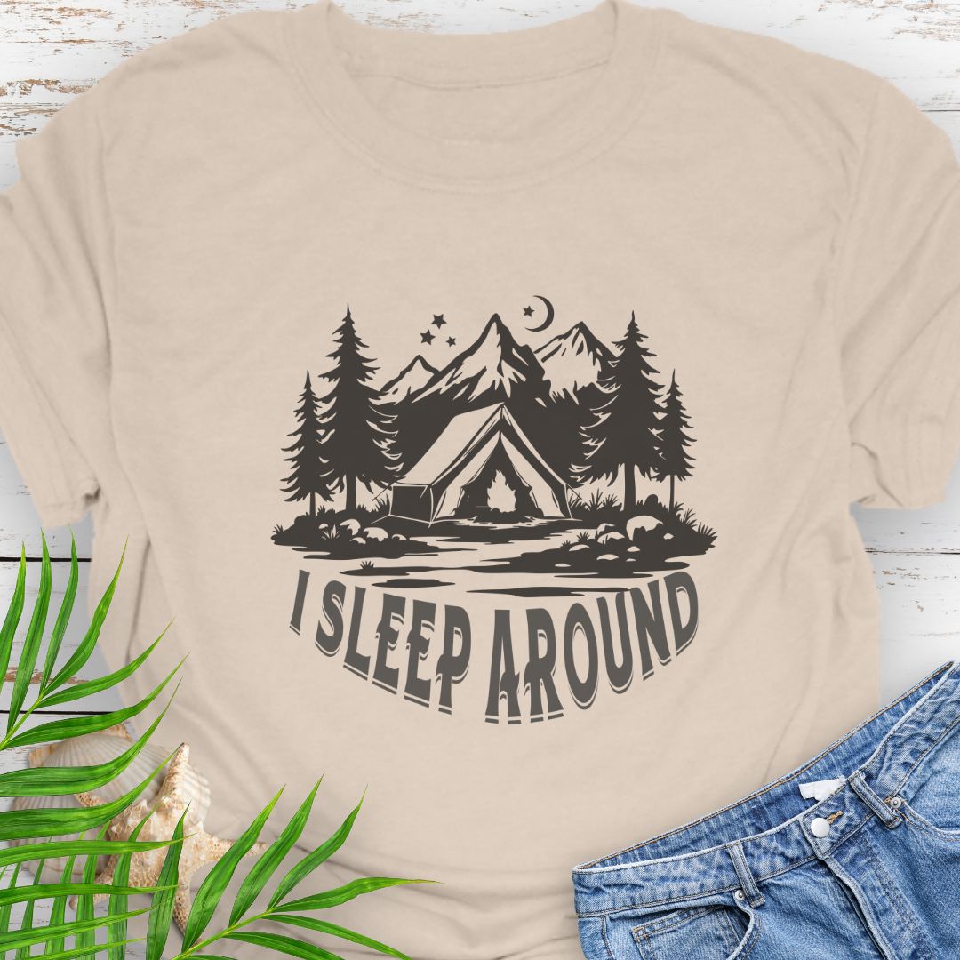 I Sleep Around T-Shirt  T-Shirt  Everythings Beachy