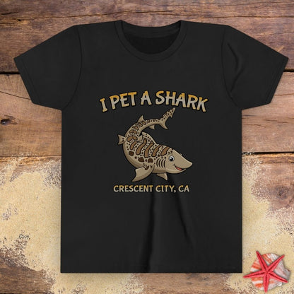 I Pet a Shark Youth T-Shirt | Crescent City CA