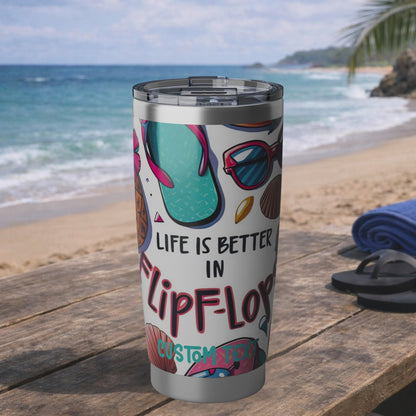 Life is Better in Flip Flops tumbler video loop.