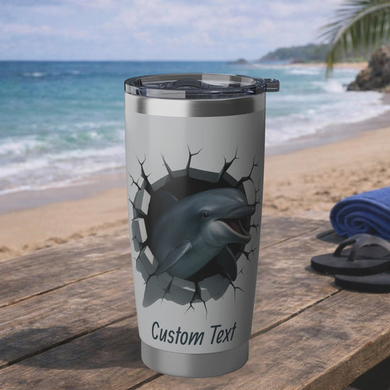 A dolphin tumbler video loop.