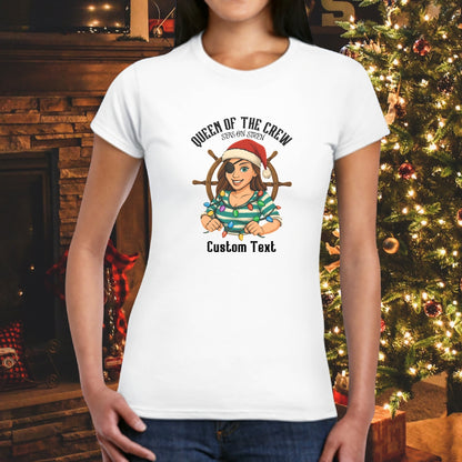 Queen of Crew Mom Christmas Women's Tee