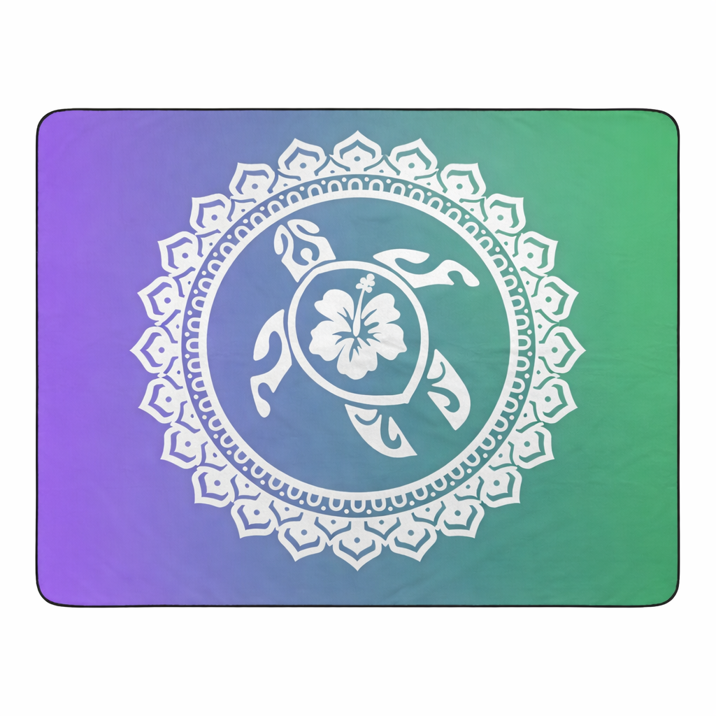 Ocean Turtle Zen Beach Blanket