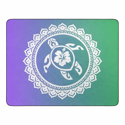 Ocean Turtle Zen Beach Blanket