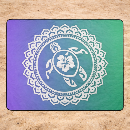 Ocean Turtle Zen Beach Blanket