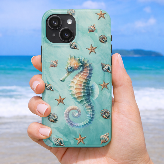 Ocean Whimsy Seahorse Phone Case