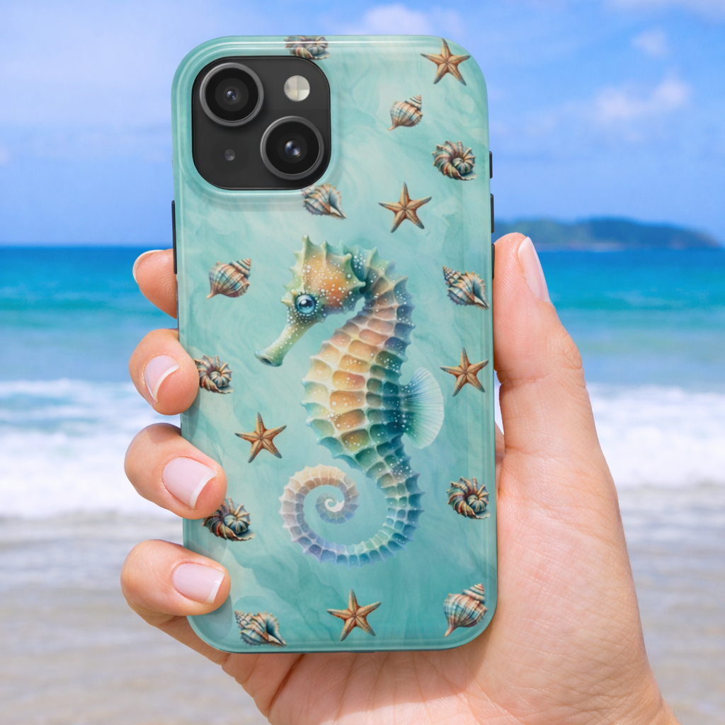 Ocean Whimsy Seahorse Phone Case