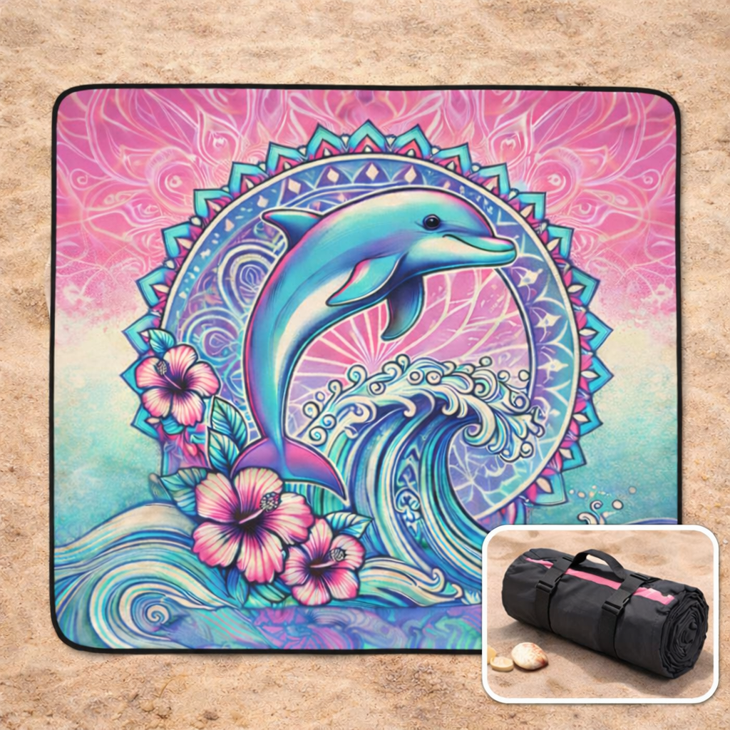 Zen Dolphin Beach Blanket